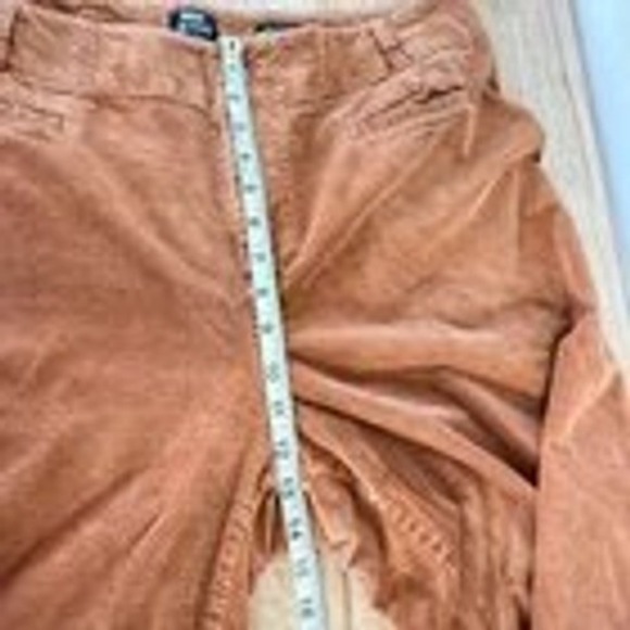 Anthropologie Maeve Colette Women's Pants Orange Corduroy Crops Wide Leg 20W - Picture 9 of 9